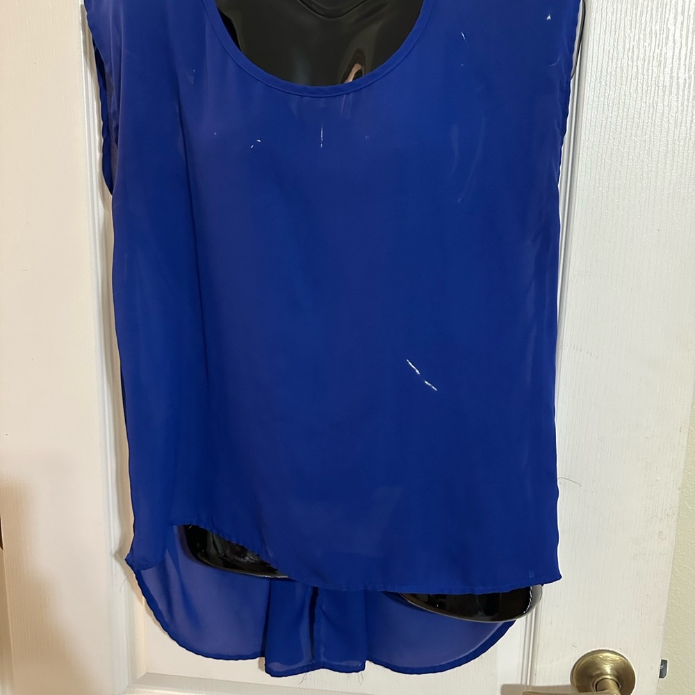 Blue Sleeveless Women's Top